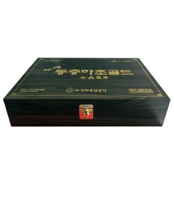 Nước Đông Trùng Hạ Thảo Hàn Quốc Kanghwa hộp gỗ đen 30ml x 60 gói