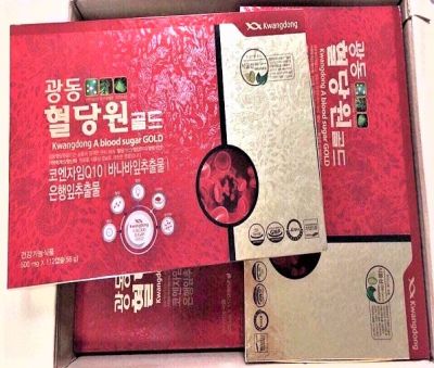 Viên Uống Ổn Định Huyết Áp, Tiểu Đường, Mỡ Máu – Kwangdong A Blood Sugar Gold 112 viên x 500mg